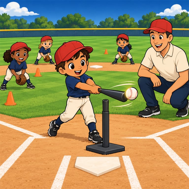 Illustration for the drill Tee Swing Basics.